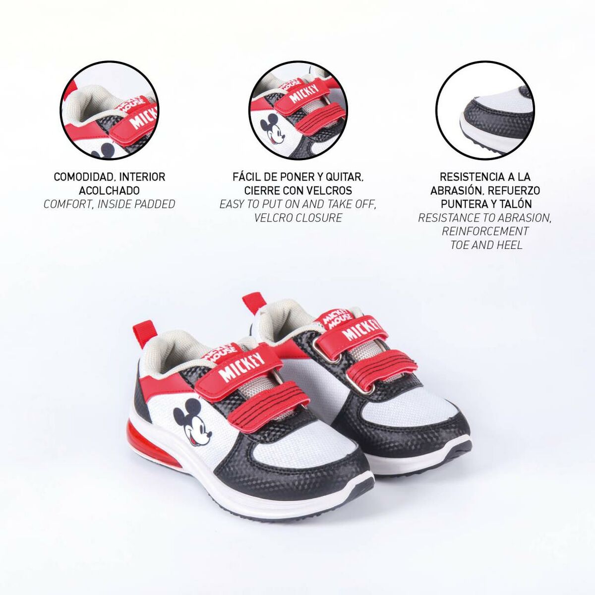 Buty sportowe z LED Mickey Mouse Szary